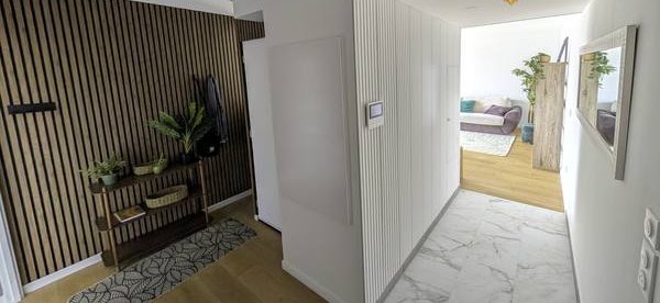 Entrance hallway leading to the living room